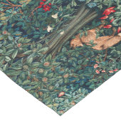 GROEN BOS DIEREN Fox , Hazen Groene Bloemen Korte Tafelloper (Hoek)