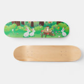 Groen bos en schattige dieren persoonlijk skateboard (Horizontaal)