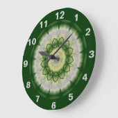 Groen bos Kaleidoscope Clock Grote Klok (Hoek)