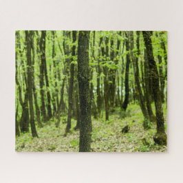 Groen bos legpuzzel