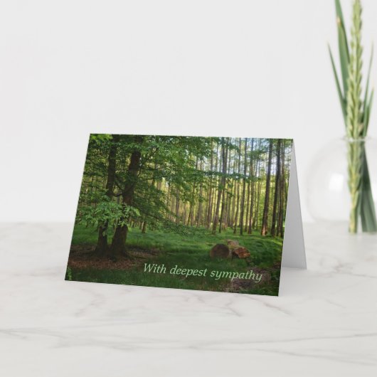 Groen bos - Met diep medeleven Kaart (Voorkant)