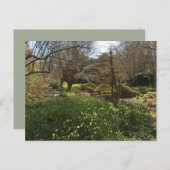 Groen bos met gele bloemen briefkaart (Voorkant / Achterkant)