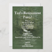 Groen bos met trapsgewijze treinpaduitnodiging kaart (Voorkant)