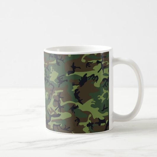 Groen bos militair Camouflage Patroon Koffiemok (Rechts)