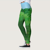 Groen bos Natuur Sky Landschap Leggings (Links)