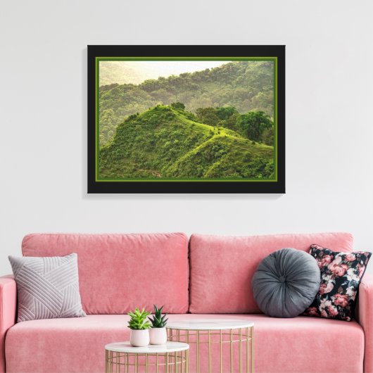 Groen bos op de heuvel canvas afdruk (Insitu (Woonkamer))