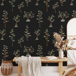Groen Bos Patroon Behang