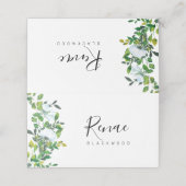 groen bos plaatskaartje (Buitenkant ongevouwen)