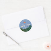 Groen Bos Rood Blad Hout Gefookte Esdoornsiroop Ronde Sticker (Envelop)