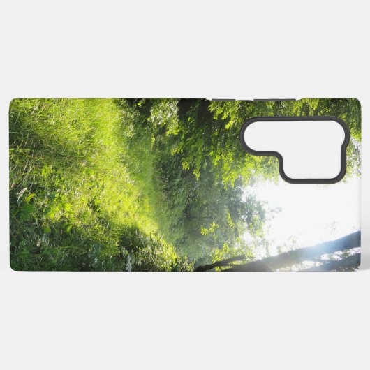 Groen bos samsung galaxy hoesje (Achterkant horizontaal)