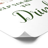 Groen bos Tafel - Drinken ondertekenen 8x10 Poster (Hoek)