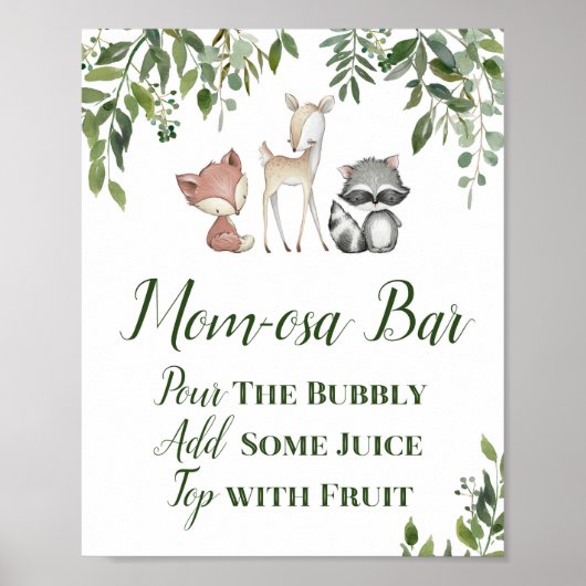Groen bos Tafel - Momosa Bar Sign 8x10 Poster (Voorkant)