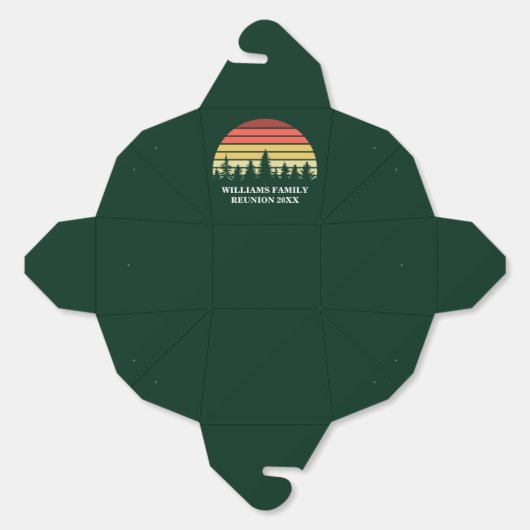 Groen Bos Zonsondergang Schattige  Feest Bedankdoosjes (Ongevouwen)