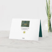 GROEN, BOSDIEREN DOET Bloemige Kerstmis Feestdagen Kaart (Achterkant)