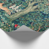 GROEN, BOSDIEREN Hazen, Groene Bloemen Cadeaupapier (Hoek)