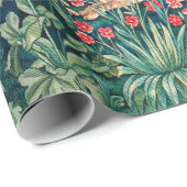 GROEN, BOSDIEREN Hazen, Groene Bloemen Cadeaupapier (Rol Hoek)