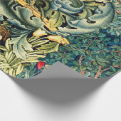 GROEN, BOSDIEREN, PAUW IN GROENE BLOEM CADEAUPAPIER (Hoek)