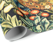 GROEN, BOSDIEREN, PAUW IN GROENE BLOEM CADEAUPAPIER (Rol Hoek)