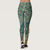 GROEN, BOSDIEREN, PAUW IN GROENE BLOEM LEGGINGS (Achterkant)