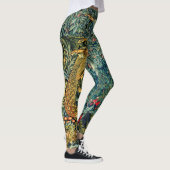 GROEN, BOSDIEREN, PAUW IN GROENE BLOEM LEGGINGS (Rechts)