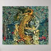 GROEN, BOSDIEREN, PAUW IN GROENE BLOEM POSTER (Voorkant)