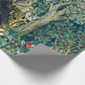 GROEN, BOSDIEREN, RAVEN IN GROENE BLOEM CADEAUPAPIER (Hoek)