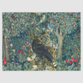 GROEN, BOSDIEREN, RAVEN IN GROENE BLOEM TISSUEPAPIER (Voorkant)