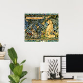 GROEN, BOSDIEREN, VOS EN HAAS, GROENE BLOEM POSTER (Thuiskantoor)