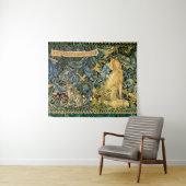 GROEN, BOSDIEREN, VOS EN HAAS, GROENE BLOEM WANDKLEED (In Situ (horizontaal))