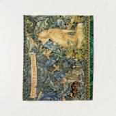 GROEN, BOSDIEREN, VOS EN HAAS, GROENE BLOEM WANDKLEED (Voorkant)