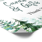 Groen bosgebied dierenkaarten en steuntassen poster (Hoek)