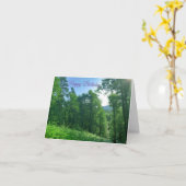 Groen boslandschap Birthday Kaart (Gele Bloem)