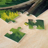 Groen bospad | Weelderige natuur aquarel Legpuzzel (Zijkant)