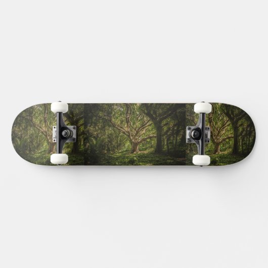 Groen bospatroon afbeelding persoonlijk skateboard (Horizontaal)