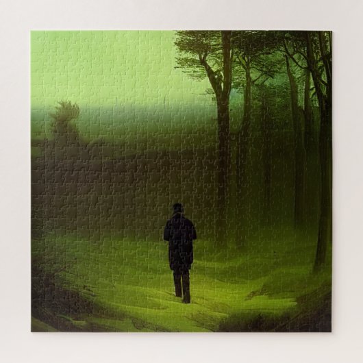 Groen bosschilderen legpuzzel (Verticaal)
