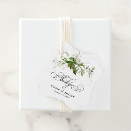 Groen Botanicals Chique Elegant Bruiloft Dank u Bedankjes Labels