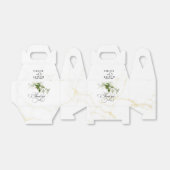 Groen Botanicals Waterverf Kalligrafie Bruiloft Bedankdoosjes (Uitgevouwen)