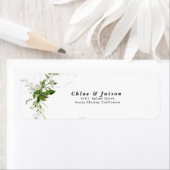 Groen Botanicals Waterverf Kalligrafie Bruiloft Etiket (Insitu)