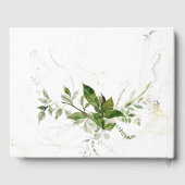 Groen Botanicals Waterverf Kalligrafie Bruiloft Gastenboek (Achterkant)