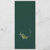 Groen Botanicals Waterverf Kalligrafie Bruiloft Menu (Achterkant)