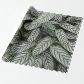 Groen botanisch bladpatroon inpakpapier (Uitgerold)