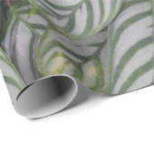 Groen botanisch bladpatroon inpakpapier (Rol Hoek)