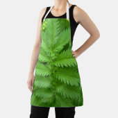 Groen botanisch bladpatroon schort (Insitu)