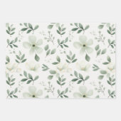  groen botanisch bloemmotief inpakpapier vel (Voorkant 3)
