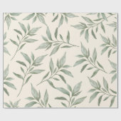  groen botanisch cadeaupapier (Vlak)