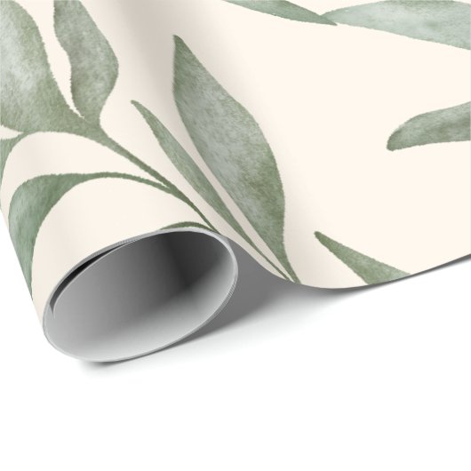 groen botanisch cadeaupapier (Rol Hoek)