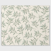 groen botanisch cadeaupapier (Vlak)