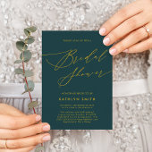 Groen Botanisch Elegant Script-Vrijgezellenfeest Kaart