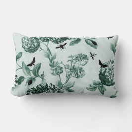 groen botanisch en bugs II Floral Toile Kussen