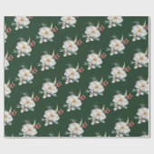 Groen botanisch feest inpakpapier (Vlak)